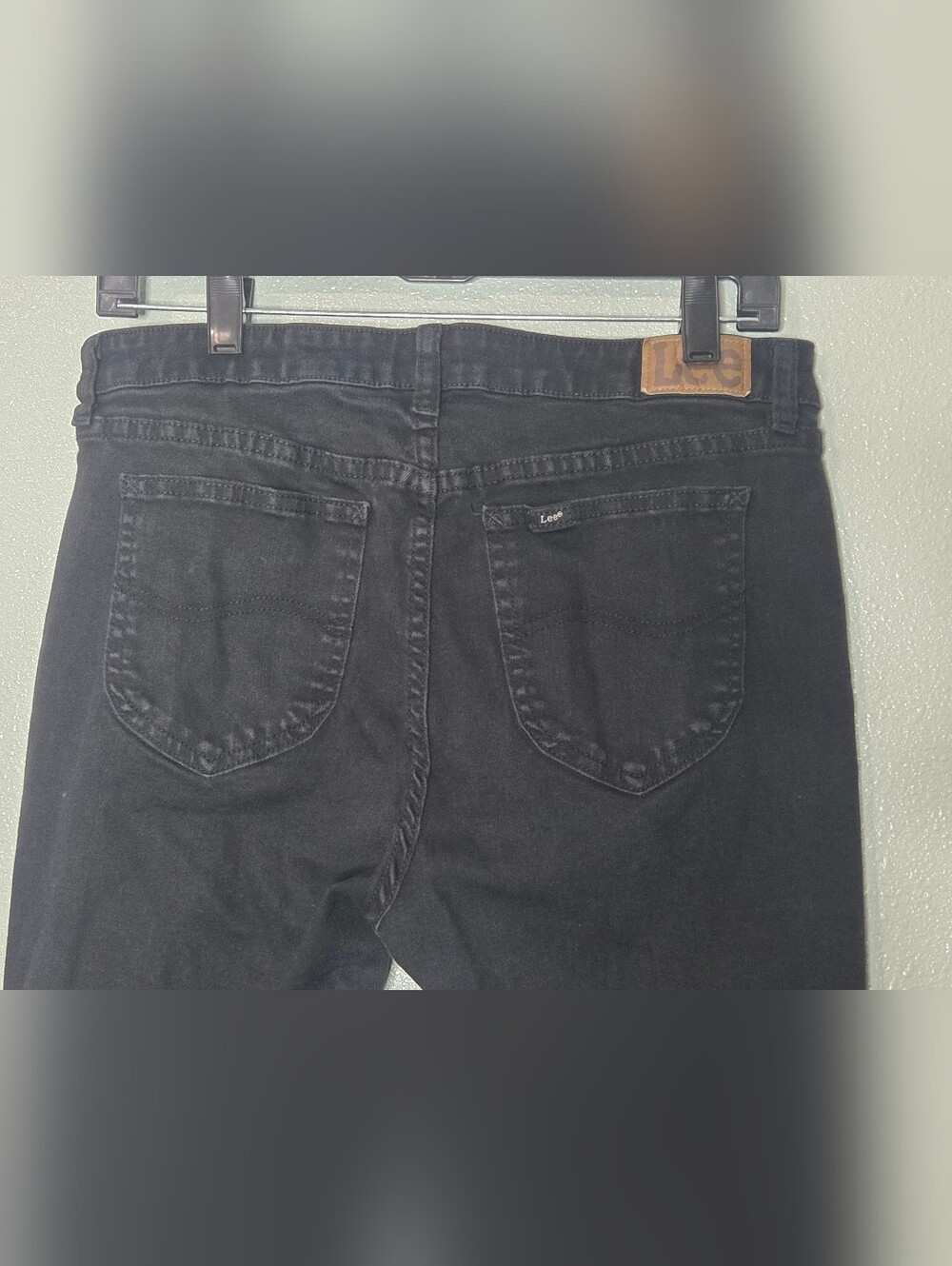 Lee Black Denim Woman Boot Cut Jeans Size 12 Medium - Picture 8 of 13